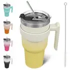 40oz Tumbler With Handle Insulated Tumbler Cups With Lid And Straw Reusable S...