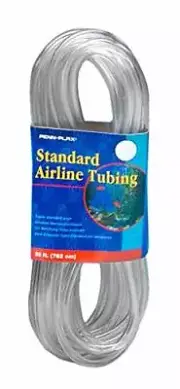 Airline Tubing for Aquariums Clear & Flexible Resists Kinking, 25 Feet Standard