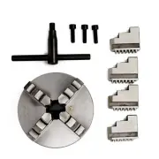 4 Jaw Metal Wood Lathe Chuck K12-125mm Self-centering Linkage Mini Lathe Chuc...