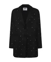 crystal-embellished blazer 8Y Black