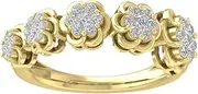 [ARAIYA FINE JEWELRY] 14K Gold Diamond Half Eternity Band Ring (1/2 cttw, I-J Color, I2-I3 Clarity)