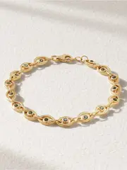 [Melissa Joy Manning] Melissa Joy Manning - 14-karat Gold Topaz Tennis Bracelet - One size One size Gold