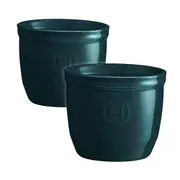 2PK Emile Henry 8cm Ceramic Ramekin Dessert/Creme Brulee Baking Dish Ocean Blue
