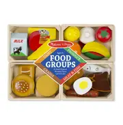 Melissa & Doug Kitchen Play - Food Groups - Wooden Play Food