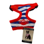 Zack and Zoey Beachcomber Dog Harness Adjusts 11"-13" Xsmall Nautical Blue