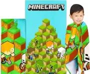 Minecraft Creeper Beach Towel - Kids Cotton 30"x60" Soft Absorbent Pool Towel