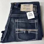 Ariat M5 Men Jean 31x38 Coltrane Stretch Straight Slim Nightingale Western Work
