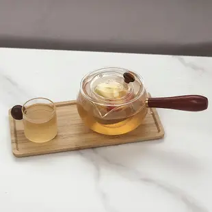 日式玻璃耐熱茶壺手工單柄可泡水壺水果茶壺功夫茶壺套裝 (8.3折)
