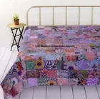 Kantha Quilt Queen Size Bedspread Throw Cotton Multi Indian Patchwork Blanket