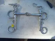 New loose cheek Pelham bit snaffle mouth stainless steel 4 1/2