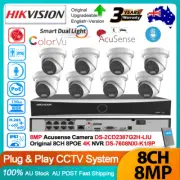 Hikvision 12MP 8CH 4K Dual Light CCTV System 8MP ColorVu Acusense Mic IP Camera