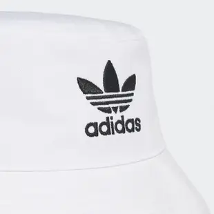 【adidas 愛迪達】漁夫帽 帽子 遮陽帽 運動帽 三葉草 BUCKET HAT AC 白 FQ4641