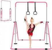 Expandable Gymnastics Bar for Kids, Adjustable Height Junior Training Kip Bar...