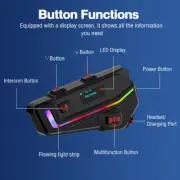 Bluetooth Motorcycle Helmet Headset Stereo IPX67 Headphone Speaker HandsFree Kit