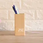 Digital Clock Large Capacity Battery Powered Creative Pen Holder with Digital