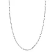3.8mm Paperclip Chain Necklace with Lobster Lock Real 14K White Gold ALL SIZES