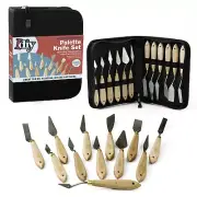 Palette Painting Knife Set 12 Pack with Carrying Case- Stainless Steel Art Pa...