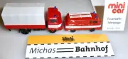 Fire Brigade Barkas W50 Tarpaulin Gray Minicar 1810 H0 1:87 Boxed HN3 Å