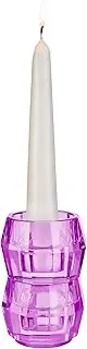 [Orrefors] Totem Harmony Candlesticks, Violet, 1-Pair