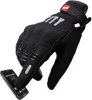 Stealth Hard Knuckle Motorcycle Gloves Touch Screen Motorbike Powersports Racing Tactical Paintball universally Glove (XL)