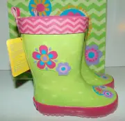 Stephen Joseph Little Girl's FLOWER Rubber Snow~Rain Boots ALL SIZES 10 ** NEW