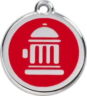 Steel Red Dingo Hydrant ID Dog Tag Black Purple Blue Green Yellow Red Pink