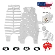 Cozy 0.5 TOG Organic Cotton Sleep Sack with Feet for 18-36 Month Olds - 2-Pack
