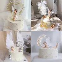 在飛比找ETMall東森購物網優惠-花仙子生日蛋糕裝飾花朵擺件精靈仙子少女公主烘焙插件插牌網紅