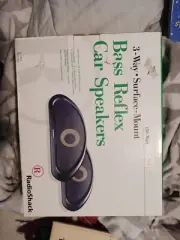 Radio Shack 3 Way Surface Mt- Bass Reflex Car Speakers Pair 150 Watt Nib