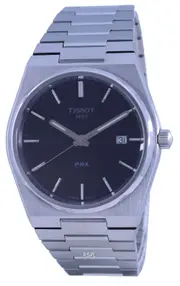 Tissot T-Classic PRX Swiss Made Black Dial Quartz T1374101105100 100M Mens Watch