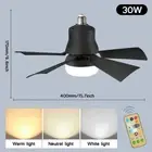 Ceiling Fan LED with Light Remote Control Dimmable 30W E27 Base Modern Smart Wir