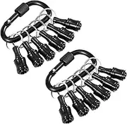 CRNXOMP12Pcs Bit Holder Keychain 1/4inch Aluminum Alloy Hex Shank Screwdriver Bits Holder Light-Weight Quick-Change Extension Bar Keychain Drill Screw Adapter Change Portable