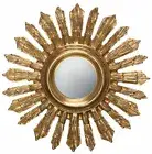 Antique Gold Sun Mirror 70Cm Wall Mirror Wall Decoration