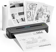 Phomemo M832 Inkless Thermal Printer, Portable Printer Compatible with Phone & PC(Windows, Mac OS, Linux, Android & iOS), Support Roll Paper, Fold Paper, No Ink Printer for Travel, 300Dpi