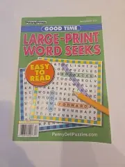 Penny Press Easy to Read Large Print Word Seek Puzzles December 2021