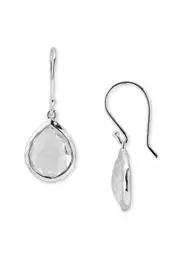 Ippolita Rock Candy® Teeny Teardrop Earrings in Silver /Clear Quartz at Nordstrom One Size Silver/Clear Quartz