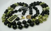 NWT HESS'S Department Store Genuine TACOA LUCITE Beaded Necklace Lucite 2 Strand