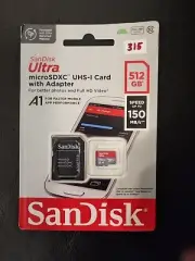 SanDisk 512GB Ultra microSDXC UHS-I Memory Card with Adapter - Up to 150MB
