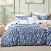 Cover Queen Size - Reversible Infinity Blue Duvet Cover Set with Zipper