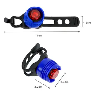 1x 自行車前後尾燈安全警示燈頭盔紅色白色 Led 閃光燈自行車警示燈防水腳踏車