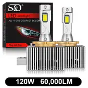 100w 50000lm-80000lm D1s D3s Led D2s D4s D5s D8s Led Canbus Headlights Hid D1r D2r D3r D4r D5r D8r Bulb 130w Car Light Auto 6500k 12v 24v 120W 60000LM