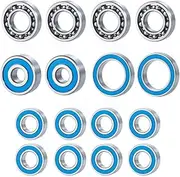 16PCS RC Car Axle Front & Rear Bearing Kit for 1/10 Axial SCX10.2 SCX10 II Ar44 RC Crawler Blue Bearing Upgrade Parts ( Color : 1Set )