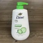 Dove Refreshing Liquid Body Wash with Pump Cucumber & Green Tea Cleanser 30.6 oz
