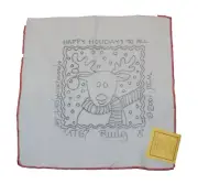 W. Cushing CO Joan Moshimer's Rug Hooker Printed pattern Rudy Happy Holidays