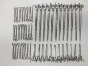 Stainless Steel Wire Rope DIY Balustrade Kit Jaw/Swage Fork Turnbuckle - 12 kits