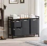 Yifeel Laundry Hamper with shelf, Laundry Basket 3 Section, Laundry room Laundry