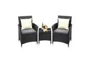 Livsip 3 Piece Outdoor Furniture Table & Chairs Set