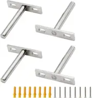 4 Pcs 3 Inch Floating Shelf Bracket Blind Shelf Bracket Hidden Brackets for Floa
