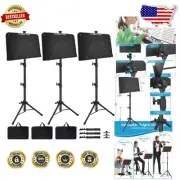 Durable 3-Pack Music Stands with Stabilizing Tripod Base - Perfect for Practice
