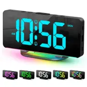 Digital Alarm Clock, Large LED Digital Clock for Bedrooms with 10 Color Chang...